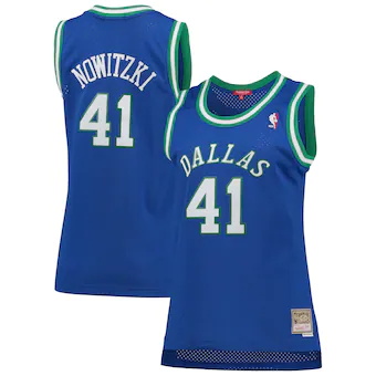 womens mitchell and ness dirk nowitzki blue dallas maverick-330